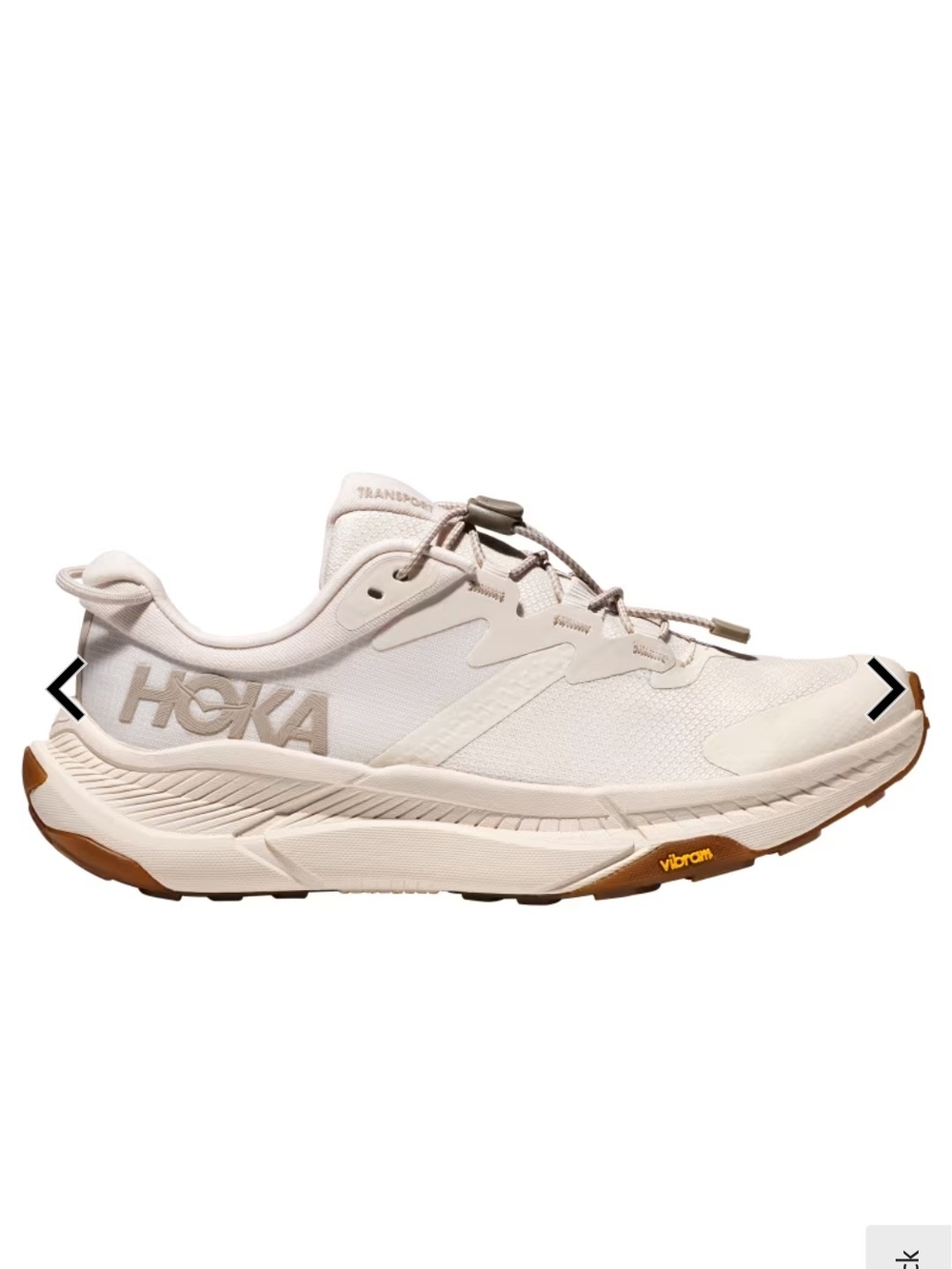 BNW WOMENS HOKA TRANSPORT ATHLETIC SHOE IN EGGNOG SIZE 9B